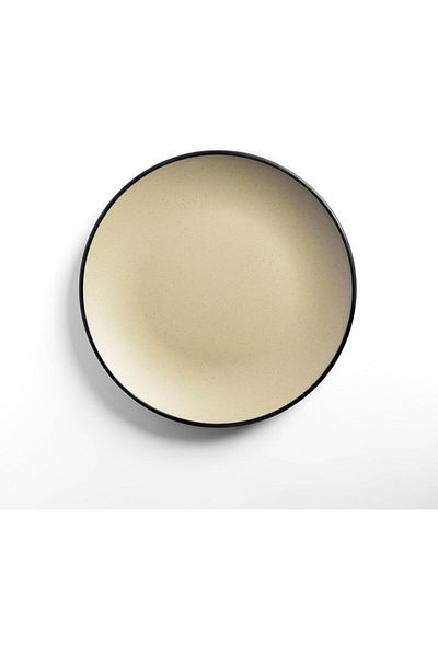 mastergold 6 Pieces Melamine Round Flat Dinner Plates (22.5cm) for Serving Meat, Noodles & Desserts