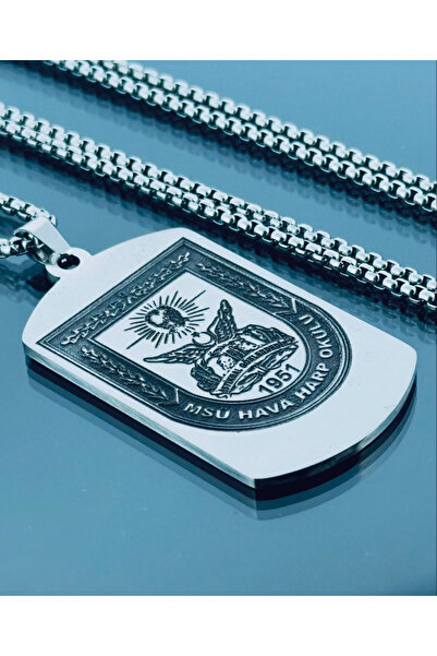 Kuyumcudan Hava Harp Okulu Çelik Kolye ve Zincir