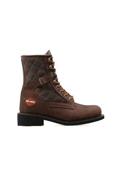 Harley Davidson Γυναικείες Καφέ New Worker Σκούρο Καφέ Δερμάτινες Μπότες