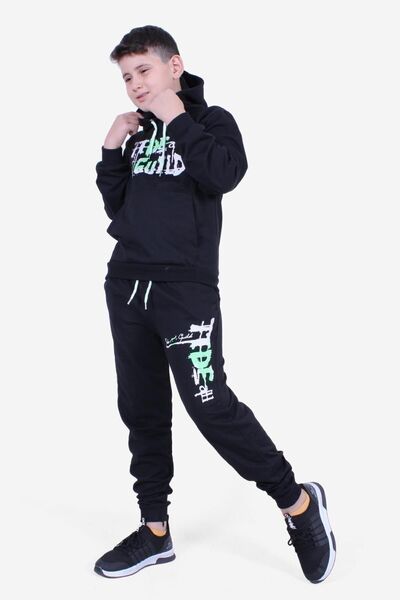 FYK KİDS TEXT TIDE TEXT DETAIL KLOKANÍ KAPESNÍ SOUPRAVY CHLAPSKÉ SOUPRAVY