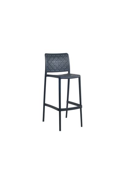 Papatya Fame Bar Sandalyesi 75 Cm Antrasit - Kolçaksız
