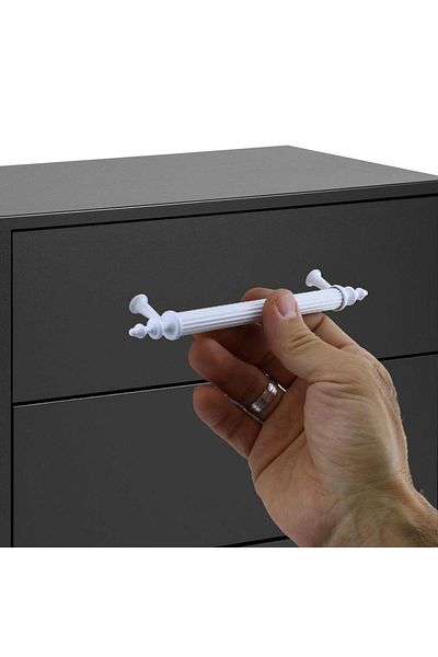 Badem10 10 bucăți Erciyes Mobilier Bucătărie Sertar Dulap Ușă Dulap Alb 128 mm Mâner Metal Mâner Mâner