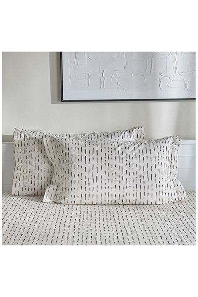 Home Box Luxot 2-Piece Monoleaf Printed Cotton Pillow Sham Set 50x75 cm