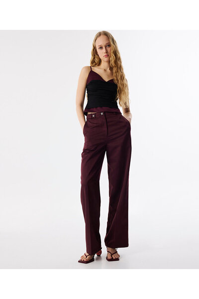 Twist METAL AKSESUARLI WIDE LEG FİT PANTOLON