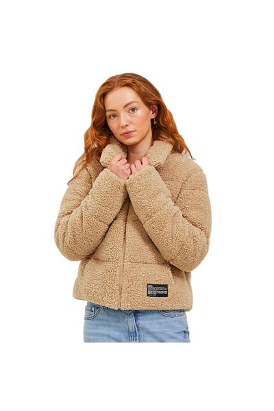 JJXX 12240601 Jxisa Beige Teddy Puffer Jacket - Otw