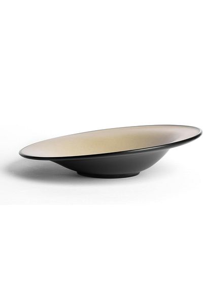 mastergold 6 Piece Melamine Round Slanted Serving Plates ( 27.5cm ) For Serving Noodles, Appetizers & Salads