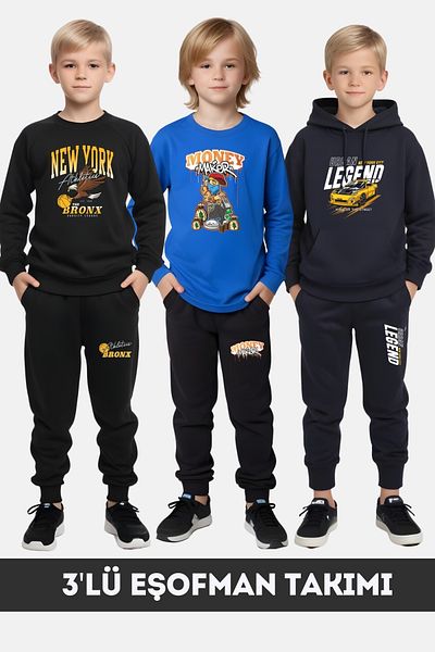 FYK KİDS Jungle's Tracksuit Set Set of 3