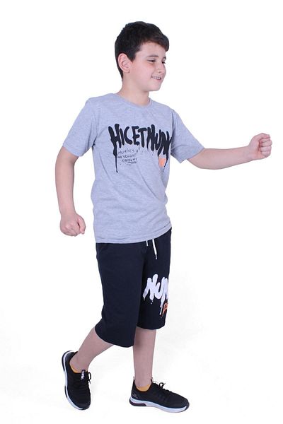 FYK KİDS Dg-nuk Text Printed Boy's Summer Suit