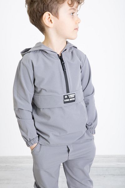 Cansın Mini Boy Smoked Parachute Hooded Suit - 20155