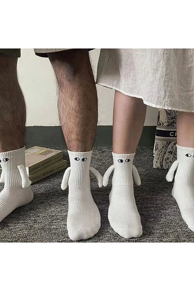 alhemengelir White Hand-held Magnetic Hand-held Socks