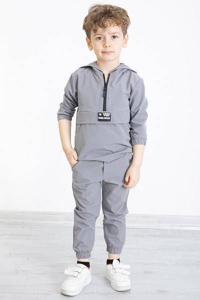 Cansın Mini Boy Smoked Parachute Hooded Suit - 20155