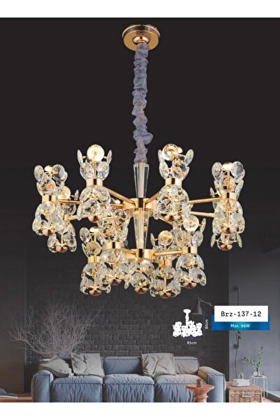 burenze Luxury Justinian Led Sarkıt Avize Power Led 96Watt 12 Kollu Gün Işığı