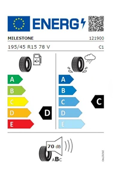 Milestone 195/45 R15 78V Carmile Oto Yaz Lastiği (Üretim Yılı: 2025)