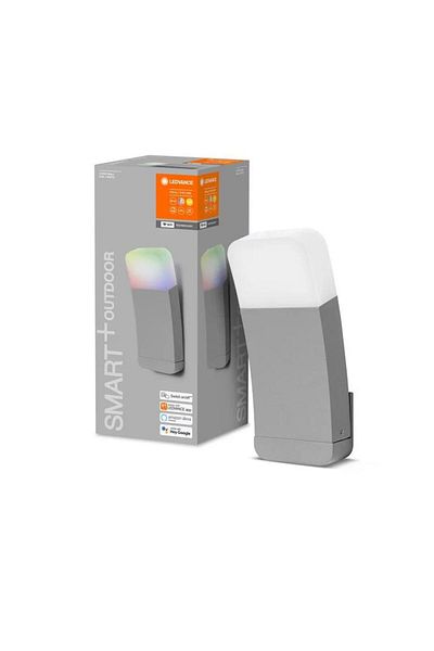 Ledvance Smart Wifi Curved Outdoor Sconce - Ip44 Rgbw (Grey)