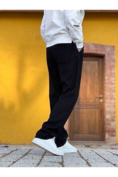 ElitWear Erkek Rahat Kalıp Fitilli Kumaş Relaxed Pantolon