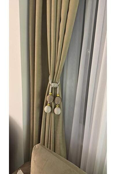 Doğukan perde aksesuarları 4 Ball Magnetic Bracol Mink/Nogut Set