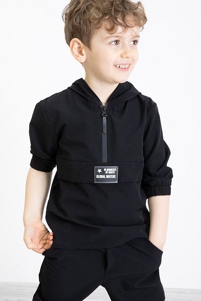 Cansın Mini Fekete kapucnis ejtőernyős szett fiúknak - 20154