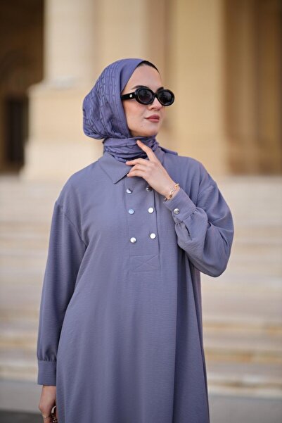 NS Moda Hijab Alya Set Gray Model-530