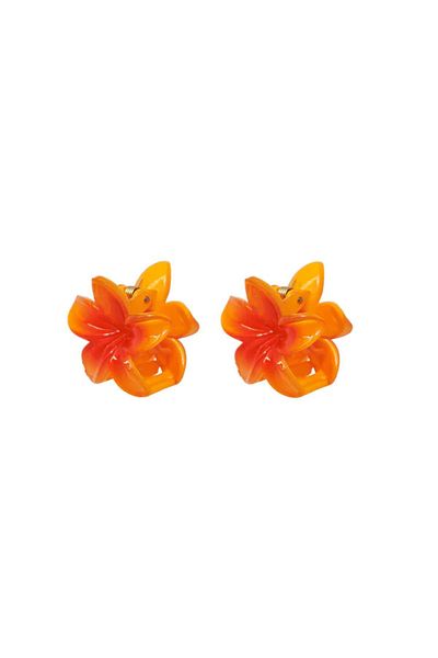 New Obsessions Mini Hibiscus Luxury Acetate Flower Peg Buckle Mini Size Pack of 2