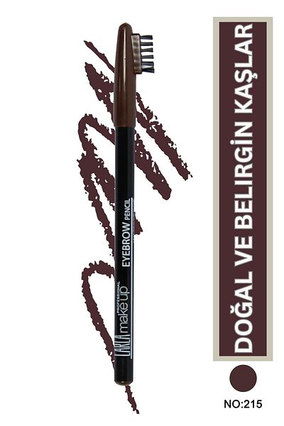 Carla Professional Make Up Eyebrow Pencil with Brush Cover (Chocolate) - Eyebrow Pencil - No: 215