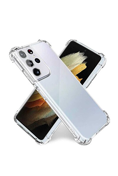ZM STORE Samsung Galaxy S21 Ultra Kılıf Nitro Anti Shock Yumuşak Şeffaf Silik...