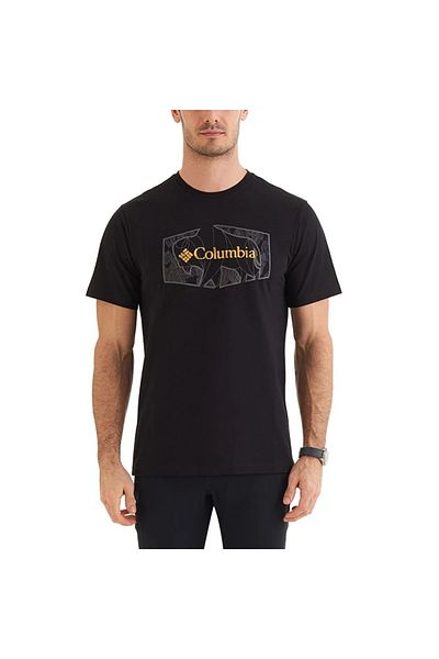 Columbia Tricou negru pentru exterior Roam Hex Graphic pentru bărbați CS0377-010