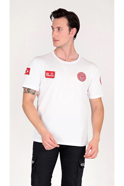 Ekg Medikal 112 Acil Sağlık Sıfır Yaka  Comfort T-shirt (Fileli Kumaş-Unisex)