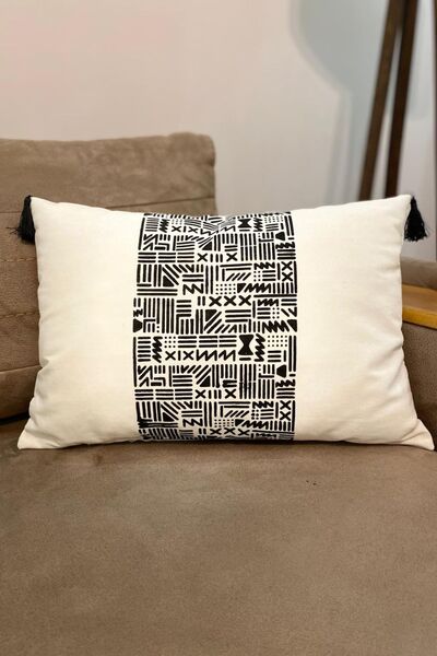 bufidik 35X50 Ethnic Pattern and Tasseled Throw Pillow Cover Set of Two