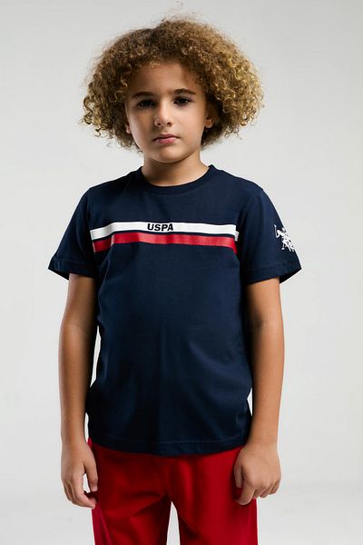 U.S. Polo Assn. БАЗА. Поло Асоциация Комплект тениска и шорти за момче, класически
