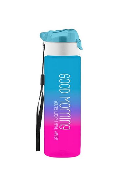Tiesa Home 500Cc Good Morning Water Bottle - Blue Purple Water Bottle & Drinker