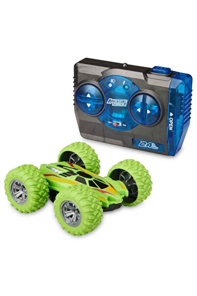 Sunman Işıklı Stunt Runner USB Şarjlı Uzaktan Kumandalı Akrobatik Araba - Yeşil