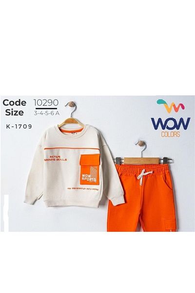 WOW 170-02-25 Boy's Wow Sorts Printed Pocket Detail Seasonal 2-Piece Suit 3/6 Years Old