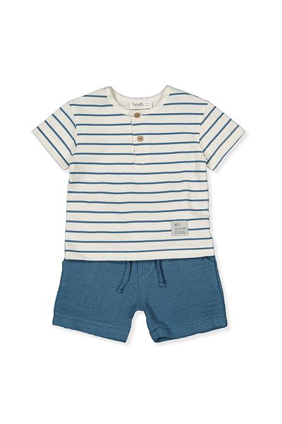 Bebetto Linen Muslin Shorts 2-Piece Set (Favorite Song) K4729