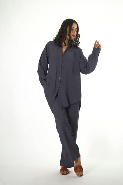 ABBRA Women's Skirt Oval 100% Modal Elastic Waist Shirt Pants Summer Set