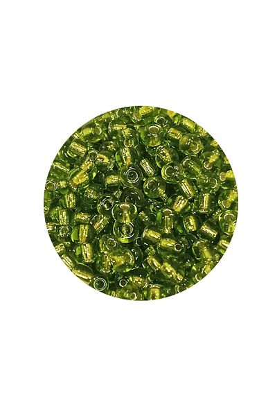 Angoravi Bulk glass sand beads (8/0) 3 mm - 20 grams - transparent green - bnc167