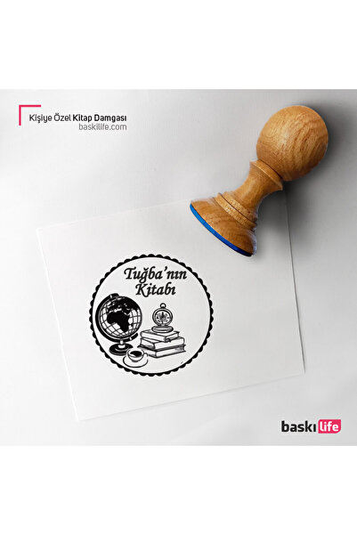 Baskı Life Dünya Kişiye Özel Kitap Damgası Kitap Mührü Kaşe Kitap Mühür Özel ...