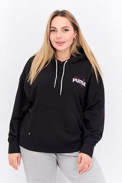 Puma Women Sportswear Fit Long Sleeve Outdoor Hooded Sweatshirt, Black