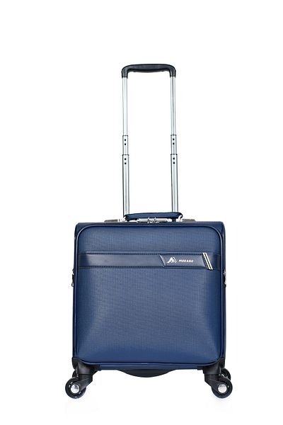 MORANO Murano Leather Cabin Luggage 16 Inch Lightweight