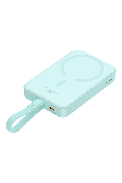 Baseus Magnetic Mini Wireless Fast Charge Power Bank Ip Edition 10000mah 20w Peppermint Blue(with Si