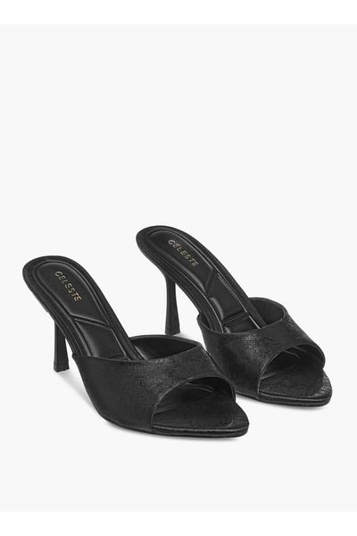 Celeste Women's Open Toe Slip-On Sandals with Stiletto Heels