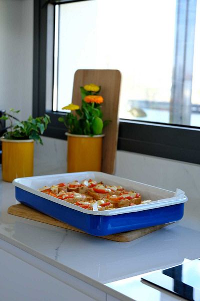 Elifle Enameled Rectangular Baking Tray