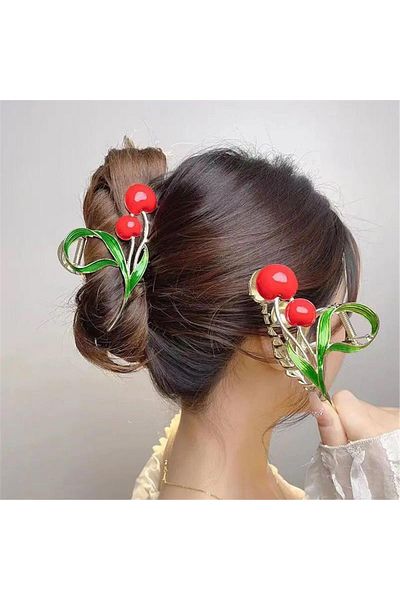 Pelin Aksesuar Cherry Red Buckle