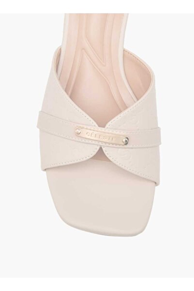 Celeste Celeste Women's Monogram Embossed Slip-On Sandals with Wedge Heels