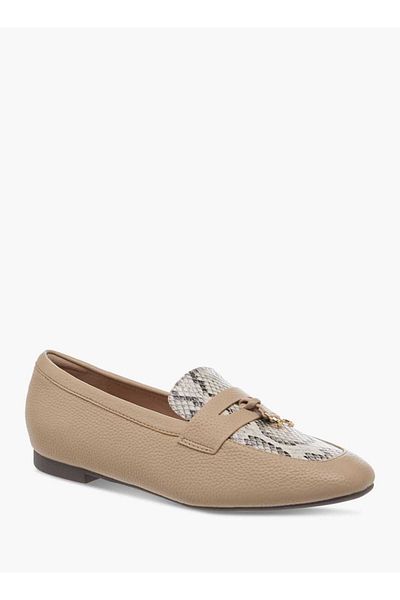 Celeste Women's Solid Slip-On Loafers with Charm Detail