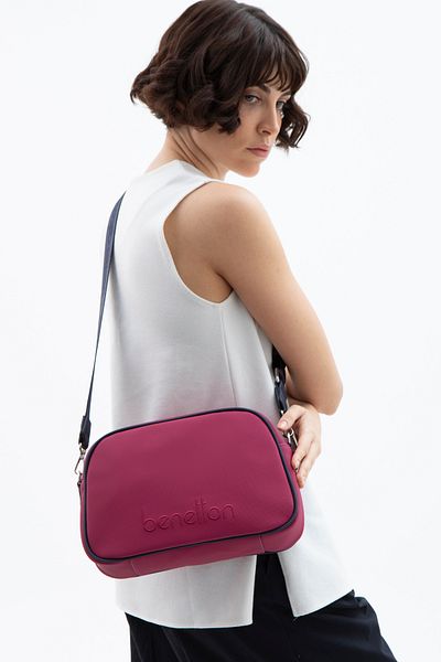 United Colors of Benetton Geantă de umăr Beneton pentru femei - Prune-Bleumarin BNT1590
