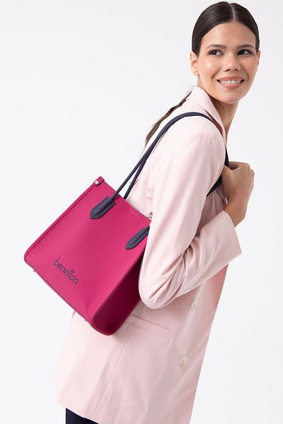United Colors of Benetton Beneton Women's Shoulder Bag - Plum-Navy Bnt1610