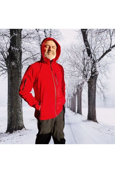 Runnos Erkek Kırmızı Su Geçirmez Softshell Mont Rnns-01(dar Kalıp Bir Beden Büyük Almanızı Öneriyoru