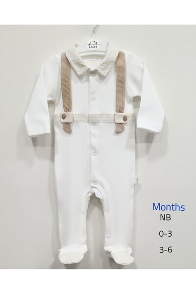 Ladi Baby Boy Polo Collar Jumpsuit with Booties