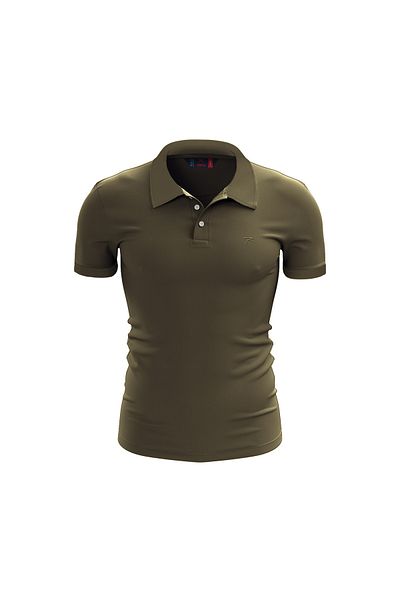 raru Tricou polo supradimensionat - 100% bumbac INGENS KHAKI