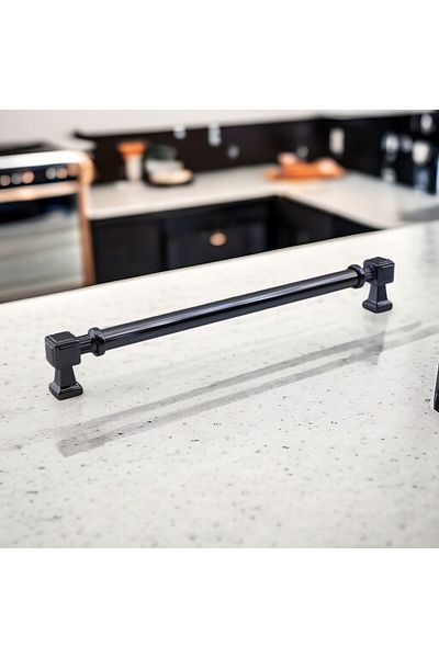 Badem10 Mâner din metal afumat Talas 224 mm - 22,4 cm Mobilier Bucătărie Sertar Dulap Mânere dulap Mâner